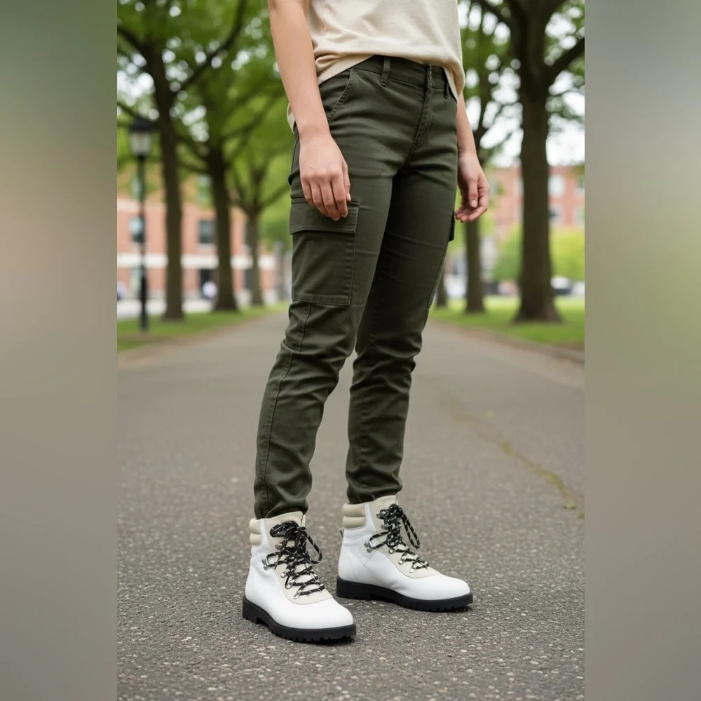 & Other Stories Women’s Leather Lace-Up Hiking Boots US 7 - Picture 3 of 16